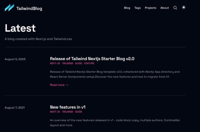 Tailwind Nextjs Starter Blog