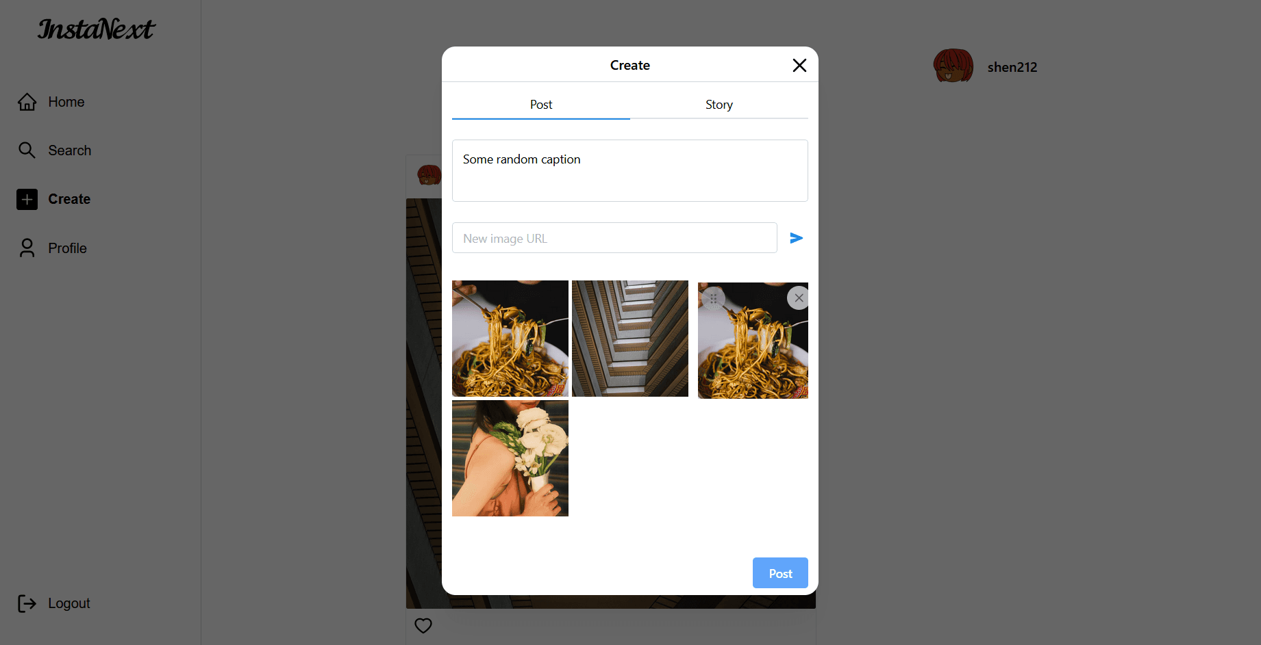 Working Create Post Modal