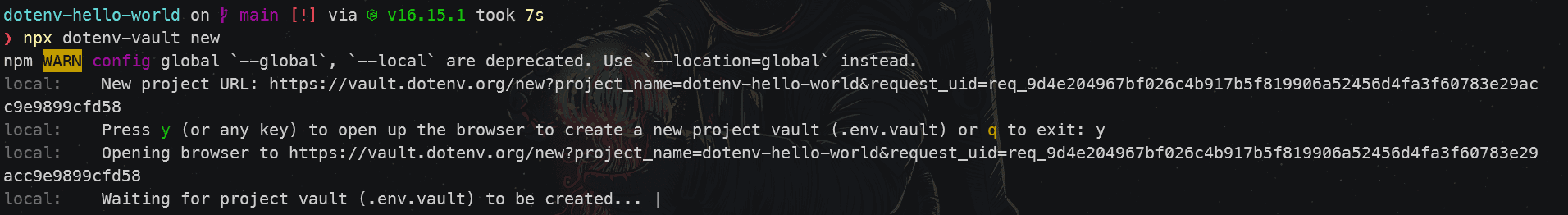 Screenshot of my terminal
