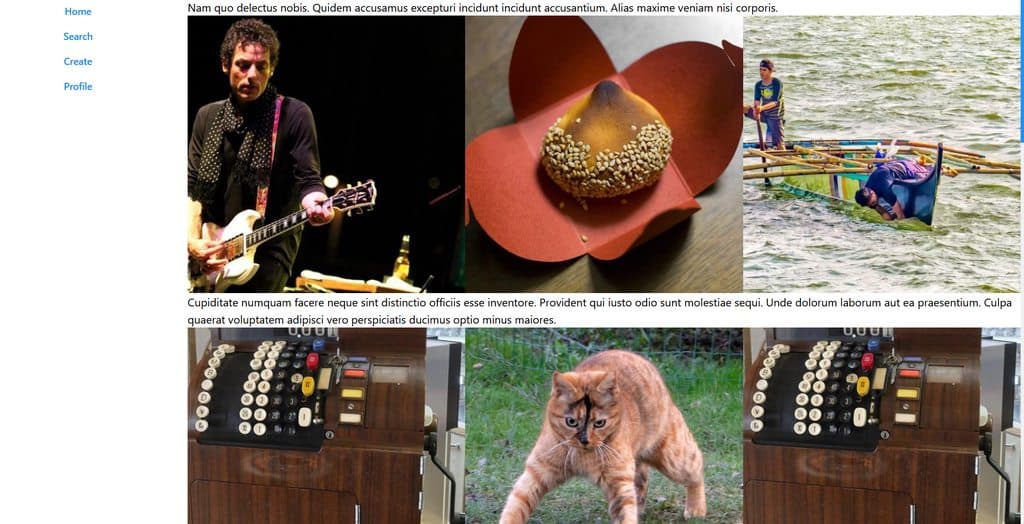 Listing out the images