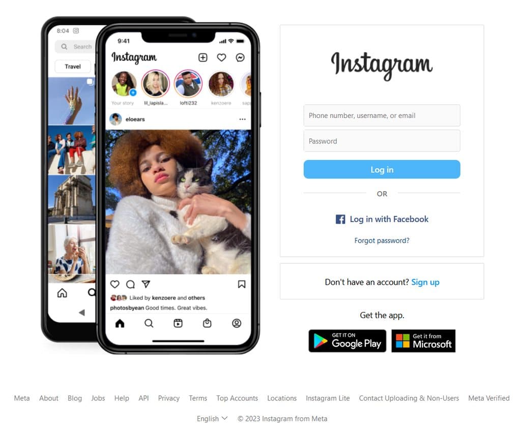 Instagram Login Page
