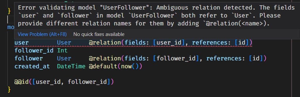 Another Prisma error