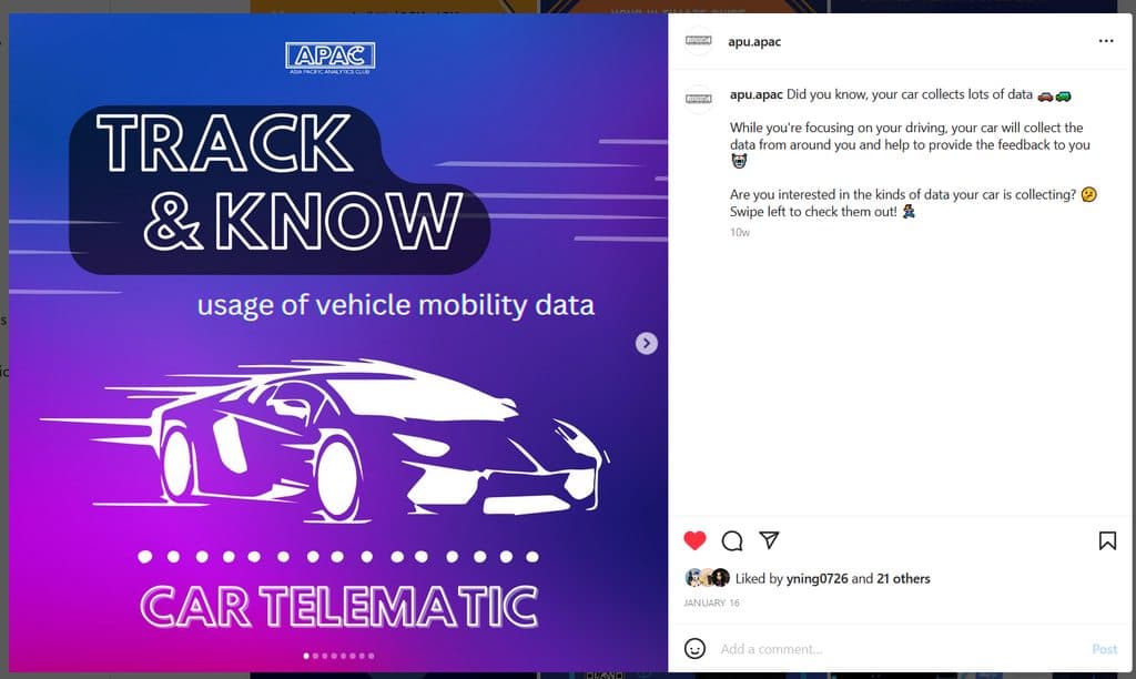Instagram's post modal