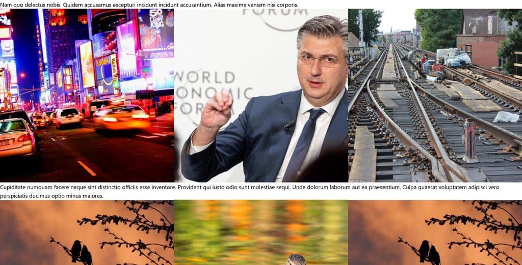 Page with image posts