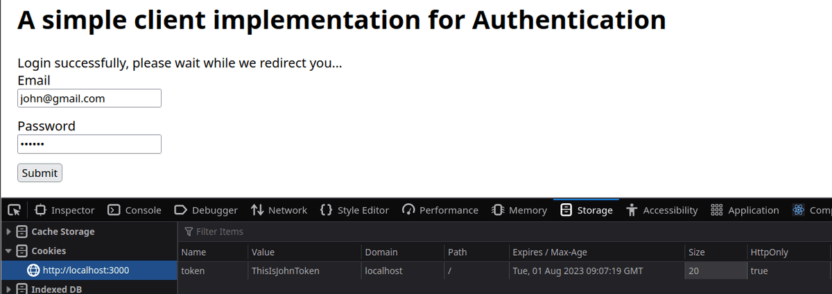How it looks like after logging in