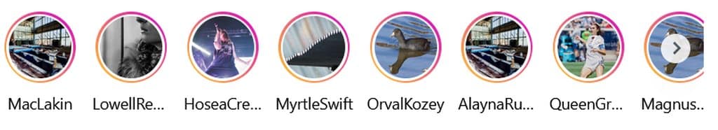 InstaNext's story carousel