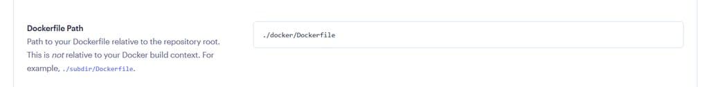 Dockerfile Path