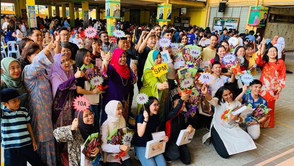 Group photo during SPM results day