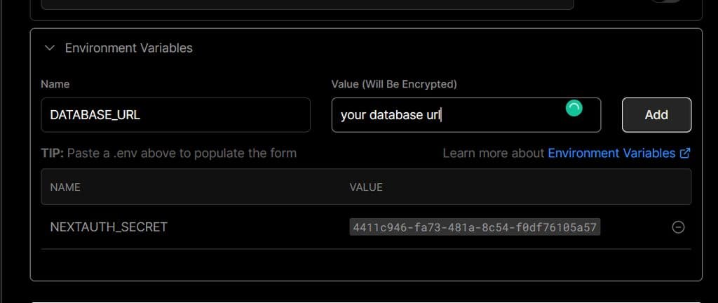 Setting Environment Variables on Vercel