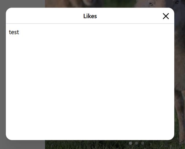 Like modal with names