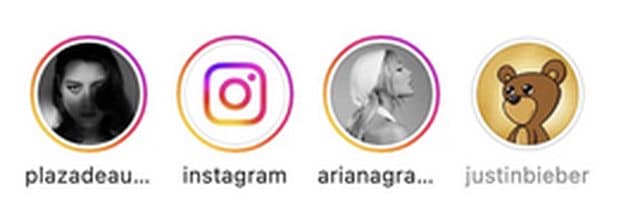 Instagram's story carousel