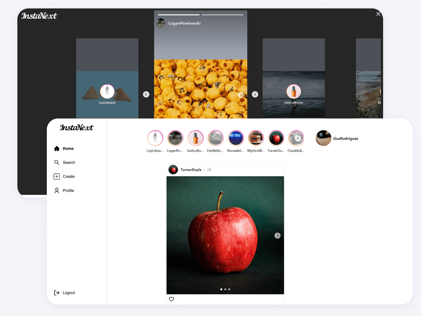 Sneak Peek of the completed InstaNext